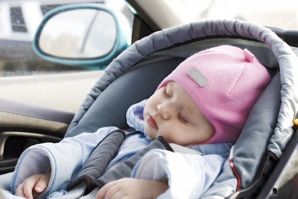 Baby sleep in a car